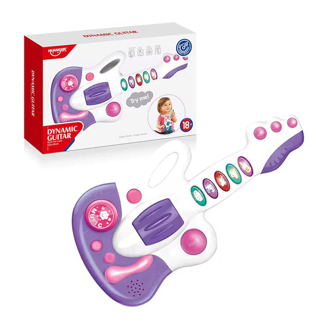 Huanger bebi gitara, bebi gitara, muzička gitara za decu, interaktivna gitara za bebe, gitara igračka za decu, muzička igračka za bebe, edukativna muzička igračka, igračka za decu 18M+, gitara sa svetlosnim efektima, gitara sa zvučnim efektima, dečija gitara sa melodijama, igračka sa klavirskim dirkama, gitara sa interaktivnim dugmićima, igračka za razvoj sluha, igračka za razvoj ritma, igračka za razvoj fine motorike, igračka za koordinaciju oko–ruka, igračka za rano upoznavanje muzike, razvojna igračka za