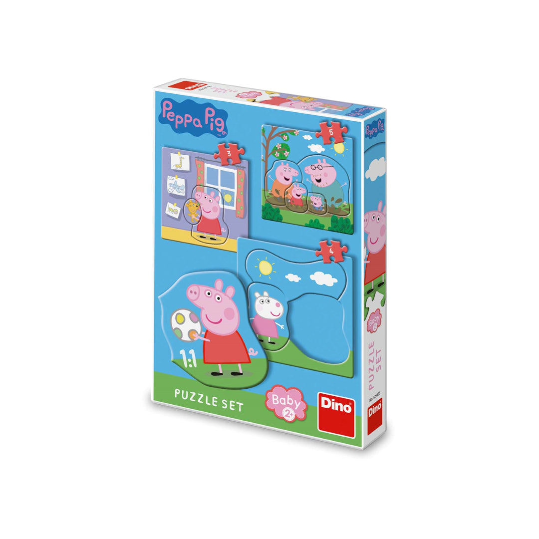 Dino Peppa Pig puzzle, Peppa Pig slagalica, puzzle za bebe, slagalice za decu, puzzle 3 4 5 delova, Peppa Pig porodica, edukativne igračke, igračke za decu 2 godine, prve puzzle za decu, slagalice sa velikim delovima, Dino puzzle set, dečije puzzle Peppa Pig, edukativna slagalica, poklon za malu decu