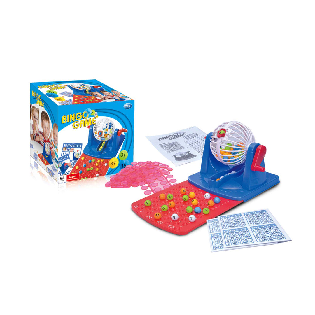 Bingo društvena igra, društvena igra za porodicu, igra sa brojevima, bingo sa kuglicama, igra sa bubnjem, porodična društvena igra, igra za više igrača, bingo kartice, igra koncentracije, igra prepoznavanja brojeva, zabavna igra za decu, društvene igre za decu, poklon za decu