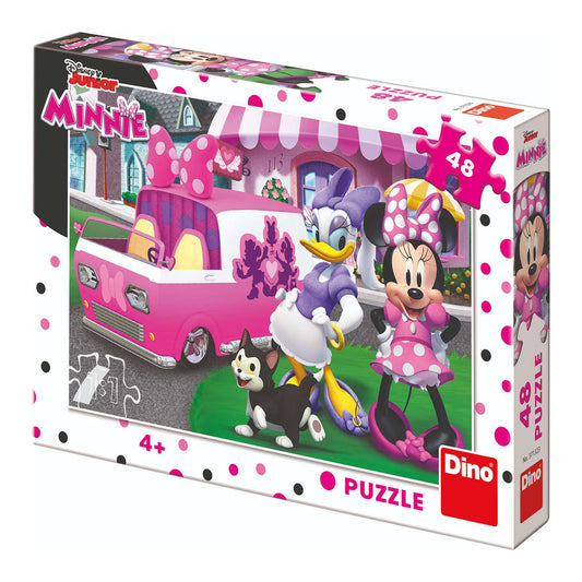 Dino Minnie puzzle, Minnie Mouse slagalica, puzzle 48 delova, Disney puzzle za decu, Mini Maus puzzle, slagalica za devojčice, puzzle za decu 4 godine, Dino Disney puzzle, dečije slagalice, edukativne igračke, slagalica sa Disney junacima, Minnie i Daisy puzzle, poklon za devojčice, puzzle Mini Maus 48 delova