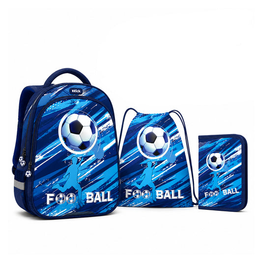anatomski školski ranac, fudbalski školski ranac, football ranac, ranac sa fudbalskom loptom, školski ranac za dečake, ranac za školu, Super Light ranac, lagani školski ranac, ergonomski ranac, ranac sa ergonomskim leđima, školski ranac 3u1, ranac sa pernicom, ranac sa vrećicom, plavi školski ranac, školski set fudbal, ranac za osnovce, ranac sa 5 svesaka gratis