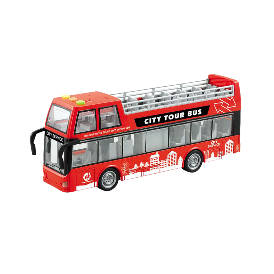 turistički autobus igračka, autobus na sprat za decu, City Tour Bus igračka, crveni autobus na dva sprata, gradski autobus igračka, dečje vozilo autobus, autobus sa otvorenim krovom, realistična igračka autobus, vozilo za kreativnu igru, igračka sa pokretnim točkovima, poklon za decu, igračka gradski prevoz, autobus za dečake i devojčice