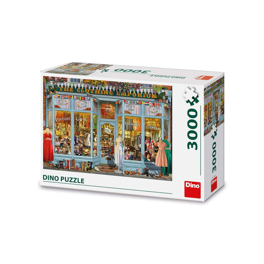 Dino Butik puzzle, puzzle 3000 delova, slagalica butik, vintage butik puzzle, Dino puzzle za odrasle, zahtevne puzzle 3000 delova, slagalica sa modnim motivom, puzzle prodavnica odeće, velike puzzle za odrasle, detaljne slagalice, poklon za ljubitelje puzzli, puzzle sa odećom, Dino slagalica 3000 delova, izazovne puzzle, slagalice za odrasle