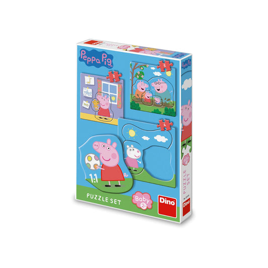Dino Peppa Pig puzzle, Peppa Pig slagalica, puzzle za bebe, slagalice za decu, puzzle 3 4 5 delova, Peppa Pig porodica, edukativne igračke, igračke za decu 2 godine, prve puzzle za decu, slagalice sa velikim delovima, Dino puzzle set, dečije puzzle Peppa Pig, edukativna slagalica, poklon za malu decu