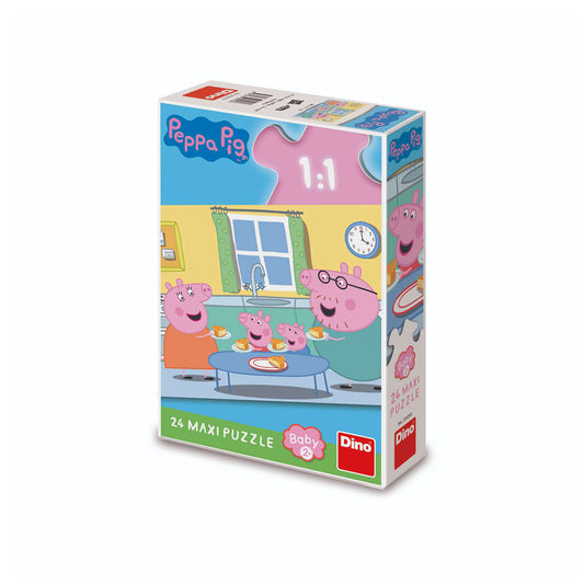 Dino Peppa Pig puzzle, Peppa Pig ručak, Peppa Pig slagalica, MAXI puzzle 24 dela, puzzle za decu, slagalice za bebe, puzzle za decu 2 godine, Peppa Pig porodica, edukativne igračke, slagalice sa velikim delovima, prve puzzle za decu, Dino MAXI puzzle, dečije puzzle Peppa Pig, poklon za malu decu, edukativna slagalica