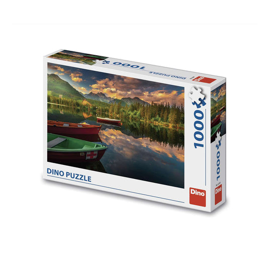 Dino Strbske Pleso puzzle, puzzle 1000 delova, slagalica jezero, planinski pejzaž puzzle, Dino puzzle za odrasle, puzzle sa čamcima, slagalica sa prirodom, pejzaž puzzle 1000 delova, zahtevne puzzle, slagalice za odrasle, Dino slagalica 1000 delova, poklon za ljubitelje puzzli, jezero puzzle, planine puzzle, priroda slagalica