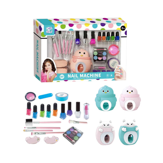 dečji set za ukrašavanje noktiju, mašinica za nokte za decu, Nail Machine set, dečji manikir set, set lakova za nokte, ukrasi za nokte za decu, kreativni set za devojčice, set za pravljenje manikira, dečji salon lepote, kozmetički set za decu, igračka za ulepšavanje, manikir set 6+, poklon za devojčice