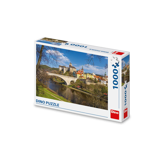 Dino Zamak Loket puzzle, Zamak Loket slagalica, puzzle 1000 delova, slagalica sa zamkom, Dino puzzle za odrasle, istorijski zamak puzzle, puzzle sa mostom, pejzaž puzzle 1000 delova, slagalica sa rekom, arhitektura puzzle, zahtevne puzzle, slagalice za odrasle, Dino slagalica 1000 delova, poklon za ljubitelje puzzli, puzzle sa gradom